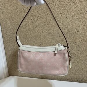GUCCI GG Canvas Accessory Clutch Handbag Pink
